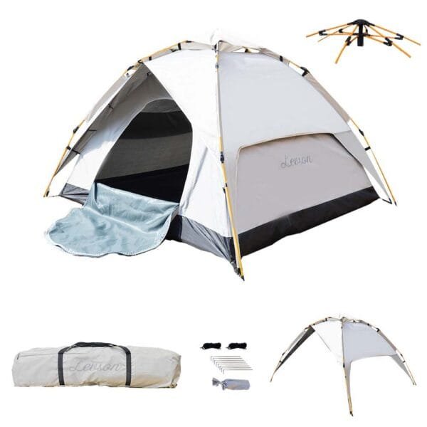 LEVSON Waterproof 3-4 Person Dome Tents for Camping