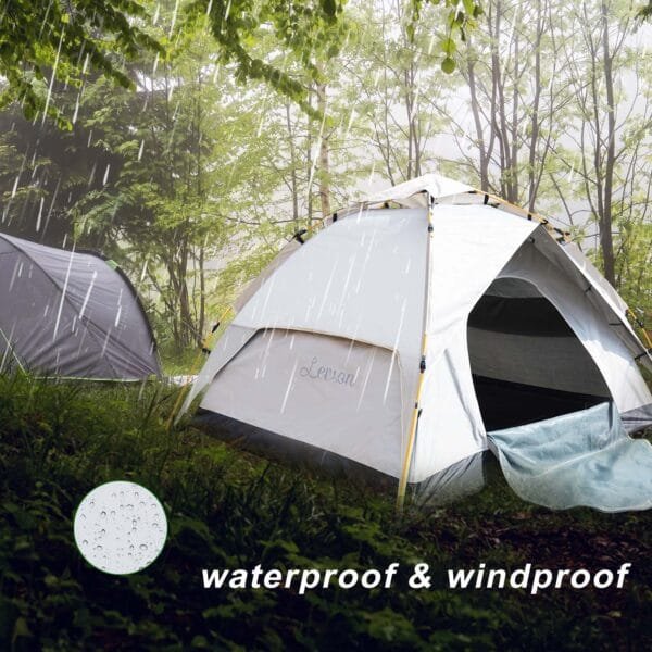LEVSON Waterproof 3-4 Person Dome Tents for Camping - Image 2