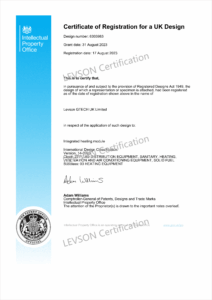 Certificate of Registration for a UK Design